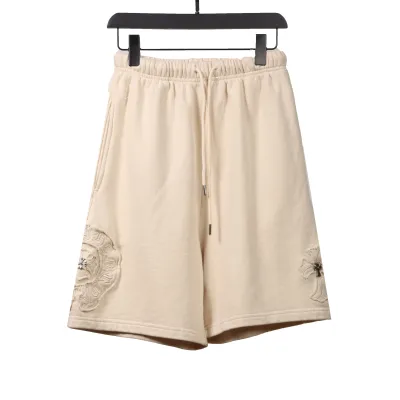 Chrome Hearts distressed patch horseshoe cross Short Pants white 02
