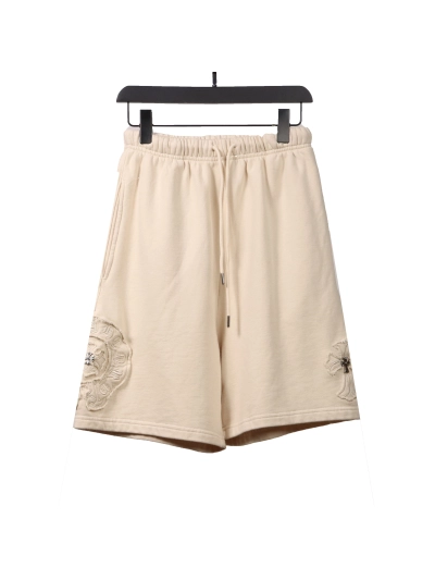 Chrome Hearts distressed patch horseshoe cross Short Pants white 02