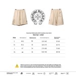 Chrome Hearts distressed patch horseshoe cross Short Pants white