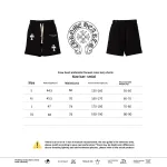  Chrome Hearts embroidered Sanskrit cross terry Short Pants black