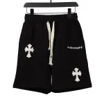  Chrome Hearts embroidered Sanskrit cross terry Short Pants black