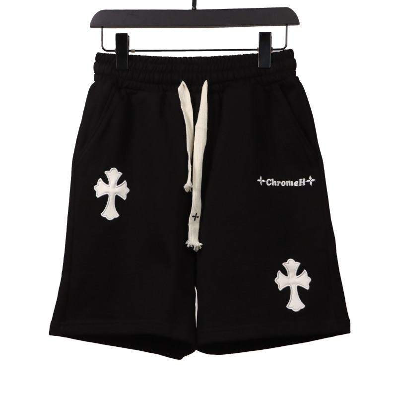 Chrome Hearts embroidered Sanskrit cross terry Short Pants black