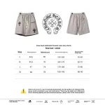  Chrome Hearts embroidered Sanskrit cross terry Short Pants gray