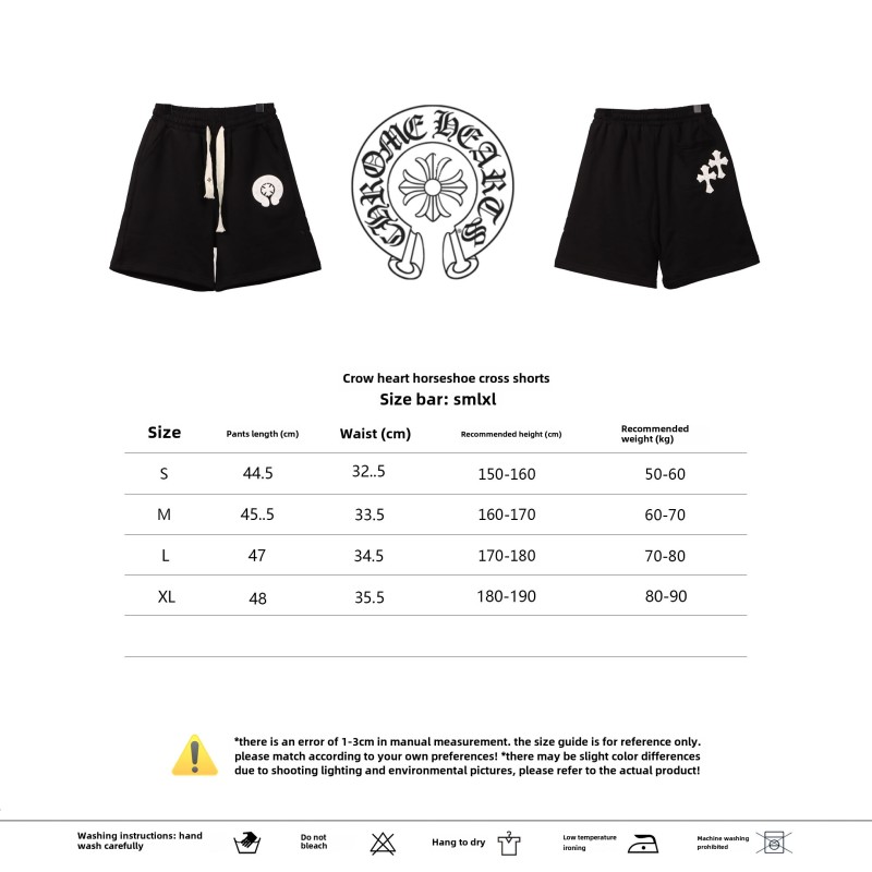 Chrome Hearts horseshoe cross Short Pants black