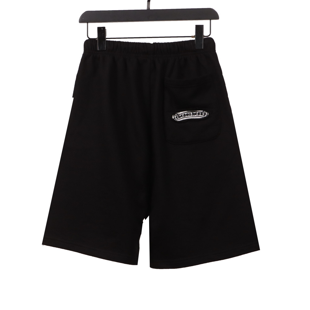  Chrome Hearts horseshoe distressed Sanskrit Short Pants black