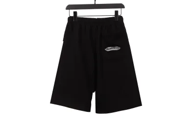 Chrome Hearts horseshoe distressed Sanskrit Short Pants black 02