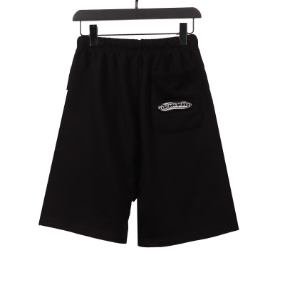  Chrome Hearts horseshoe distressed Sanskrit Short Pants black 02