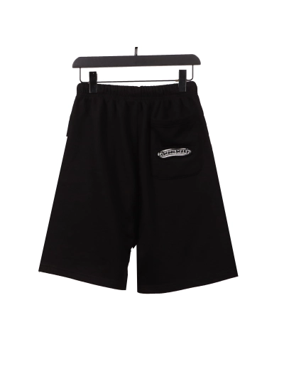 Chrome Hearts horseshoe distressed Sanskrit Short Pants black 02