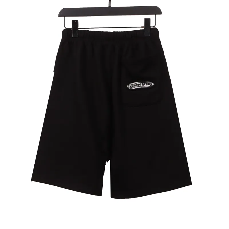  Chrome Hearts horseshoe distressed Sanskrit Short Pants black