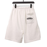Chrome Hearts horseshoe distressed Sanskrit Short Pants white