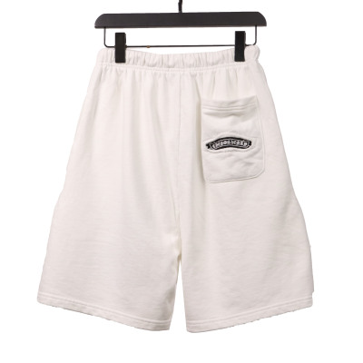  Chrome Hearts horseshoe distressed Sanskrit Short Pants white 02