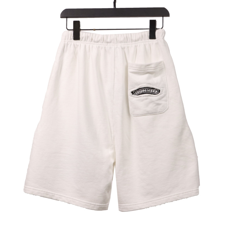 Chrome Hearts horseshoe distressed Sanskrit Short Pants white
