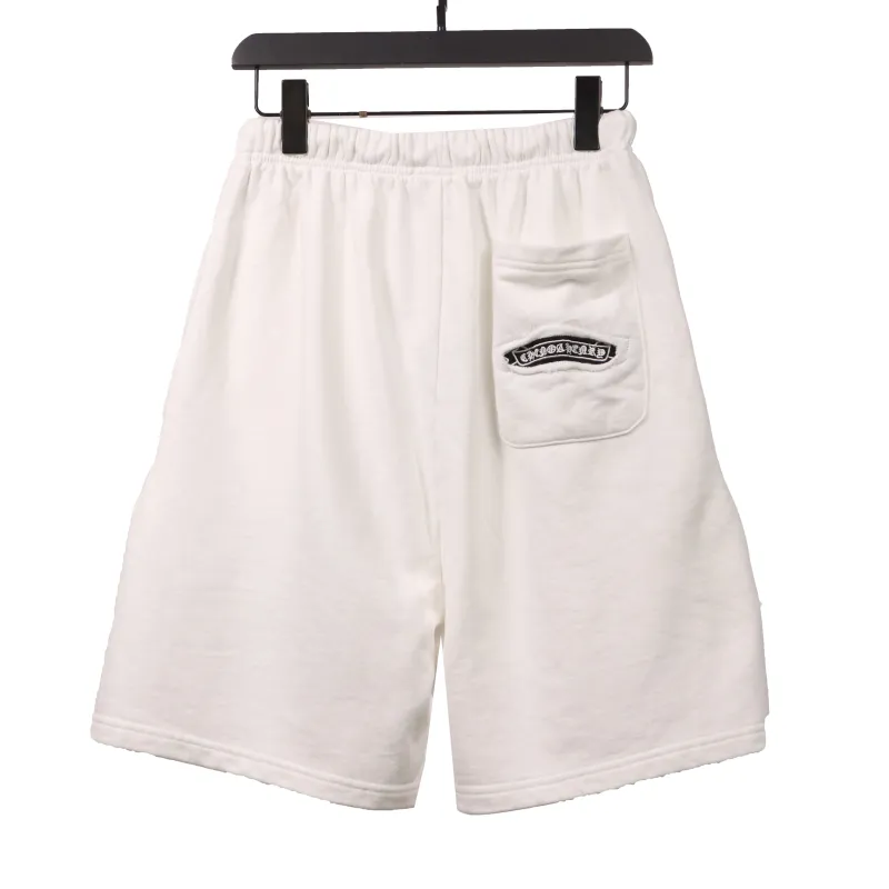  Chrome Hearts horseshoe distressed Sanskrit Short Pants white