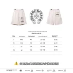  Chrome Hearts horseshoe distressed Sanskrit Short Pants white