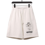 Chrome Hearts horseshoe distressed Sanskrit Short Pants white
