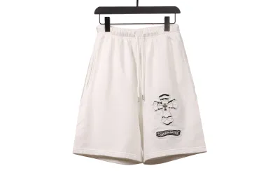 Chrome Hearts horseshoe distressed Sanskrit Short Pants white 01