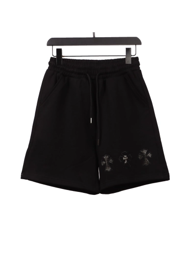 Chrome Hearts hot diamond cross Short Pants blackB 01
