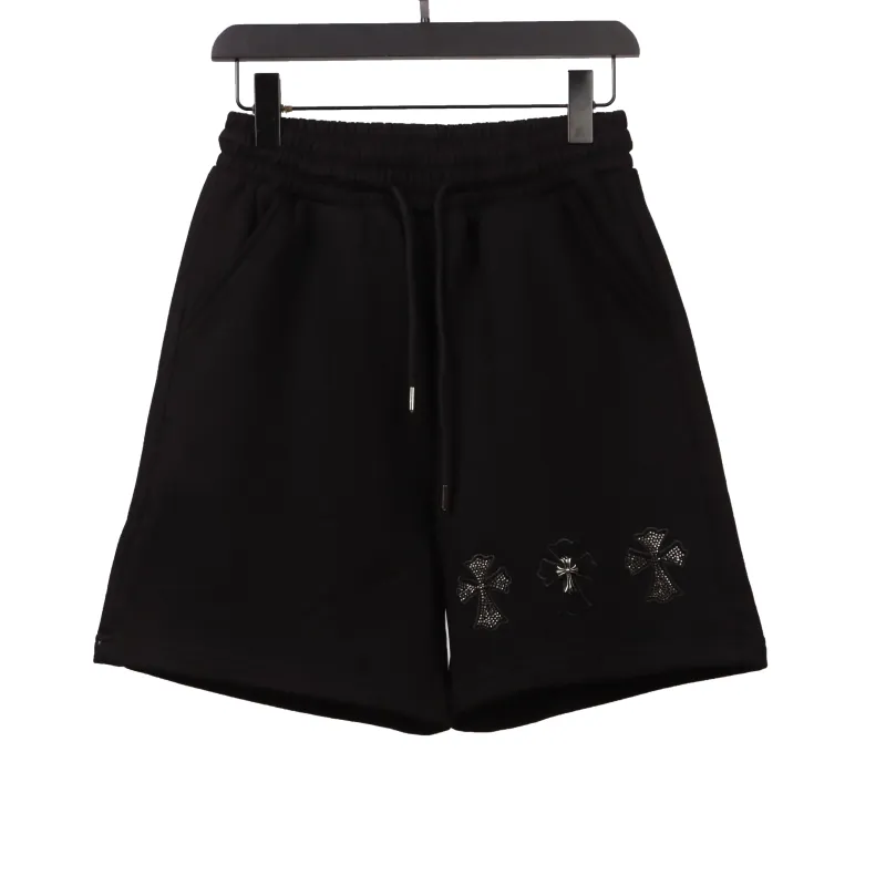  Chrome Hearts hot diamond cross Short Pants blackB