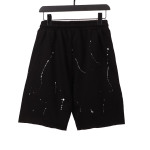  Chrome Hearts ink-splashed leather silver Short Pants