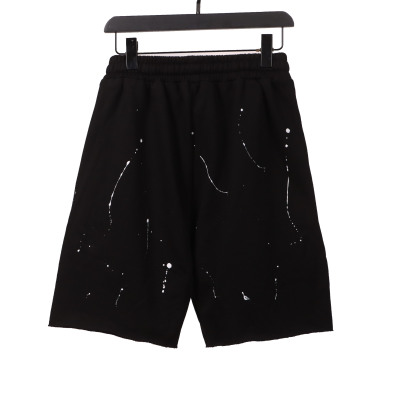  Chrome Hearts ink-splashed leather silver Short Pants 02
