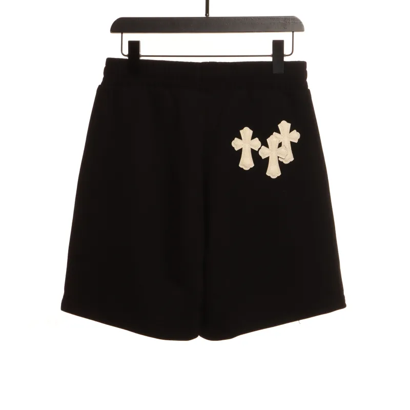  Chrome Hearts white leather label cross Short Pants