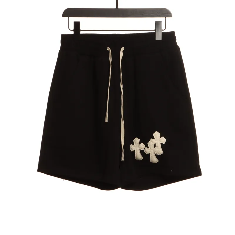  Chrome Hearts white leather label cross Short Pants