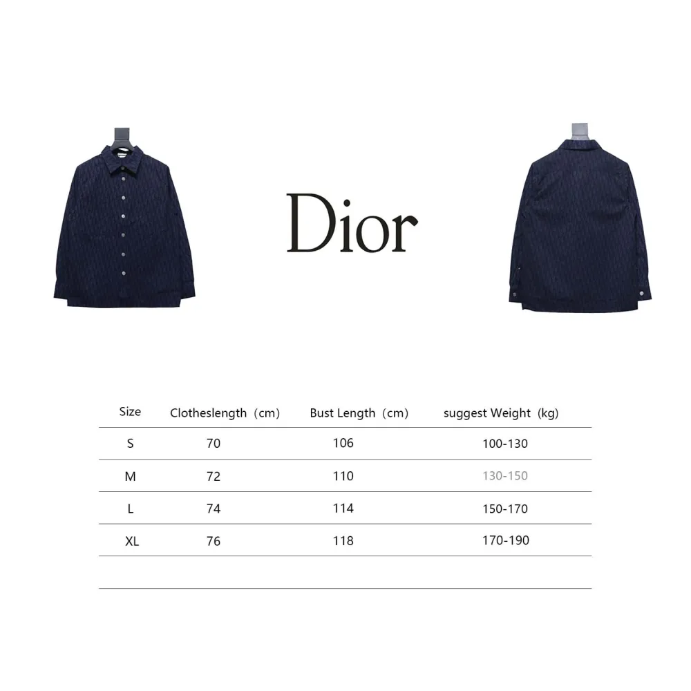 Dior 22ss classic all-over monogram denim shirt jacket