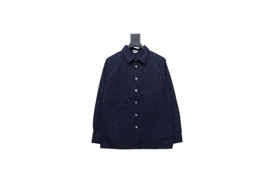 Dior 22ss classic all-over monogram denim shirt jacket 01