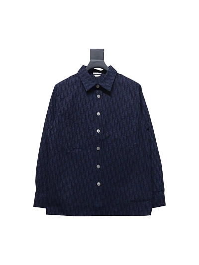 Dior 22ss classic all-over monogram denim shirt jacket 01