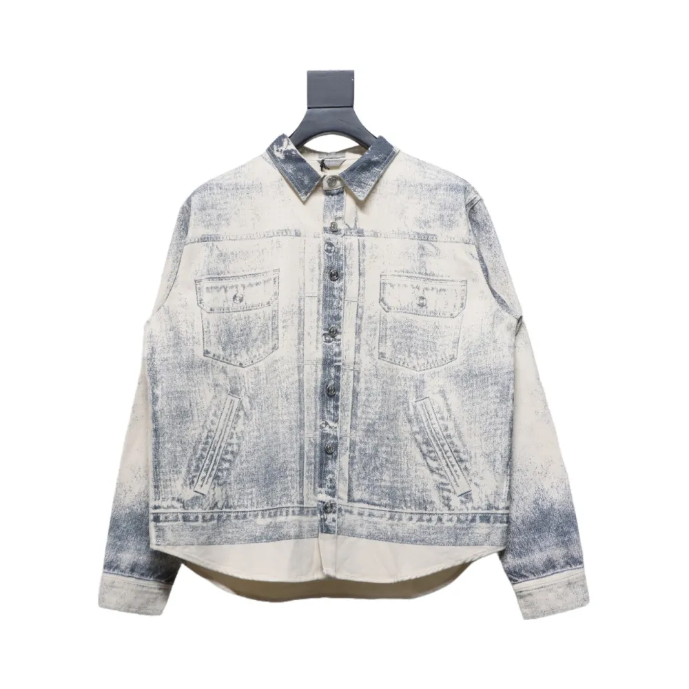 Dior 24Fw ink sketch print denim jacket