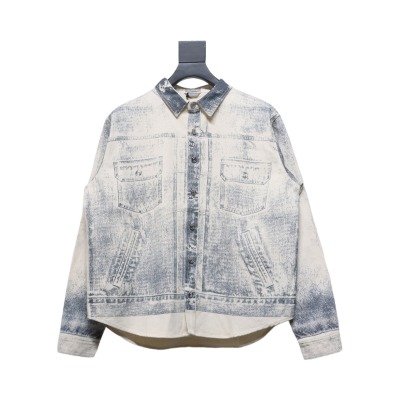  Dior 24Fw ink sketch print denim jacket 01