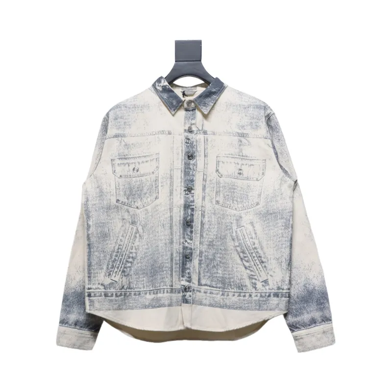 Dior 24Fw ink sketch print denim jacket