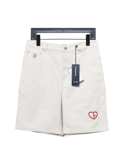 Dior 24ss heart embroidered Short Pants 2 01