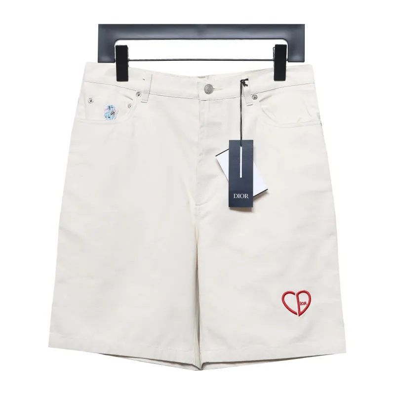 Dior 24ss heart embroidered Short Pants 2