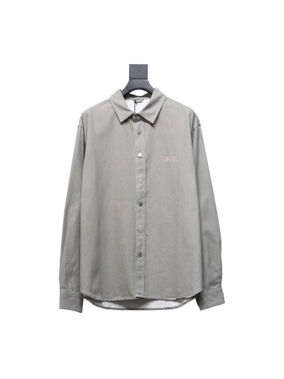 Dior & Stone lsland Dior Stone Island joint embroidered denim shirt jacket1 01