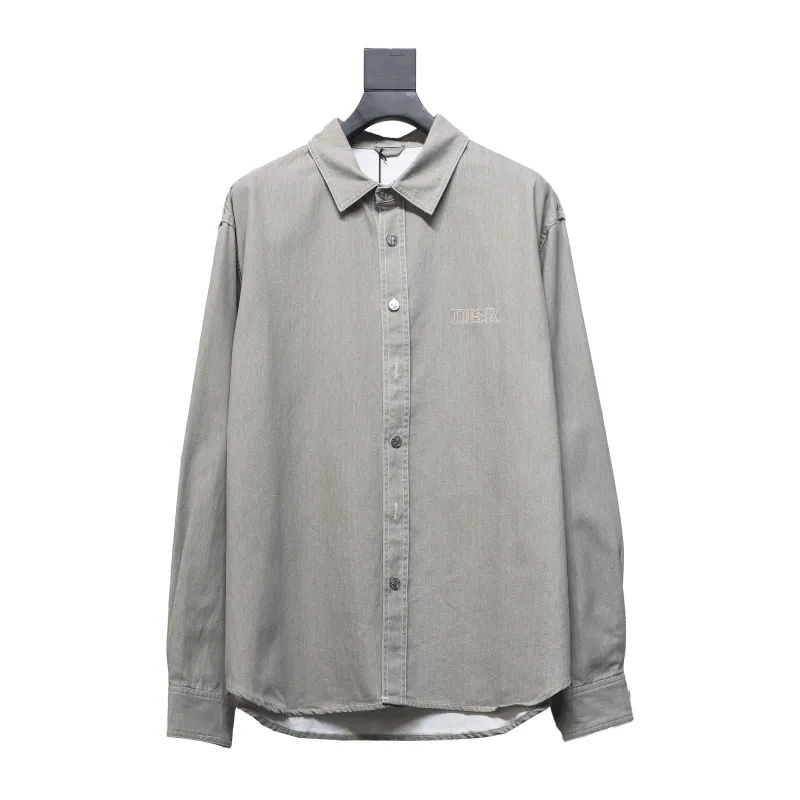 Dior & Stone lsland Dior Stone Island joint embroidered denim shirt jacket1