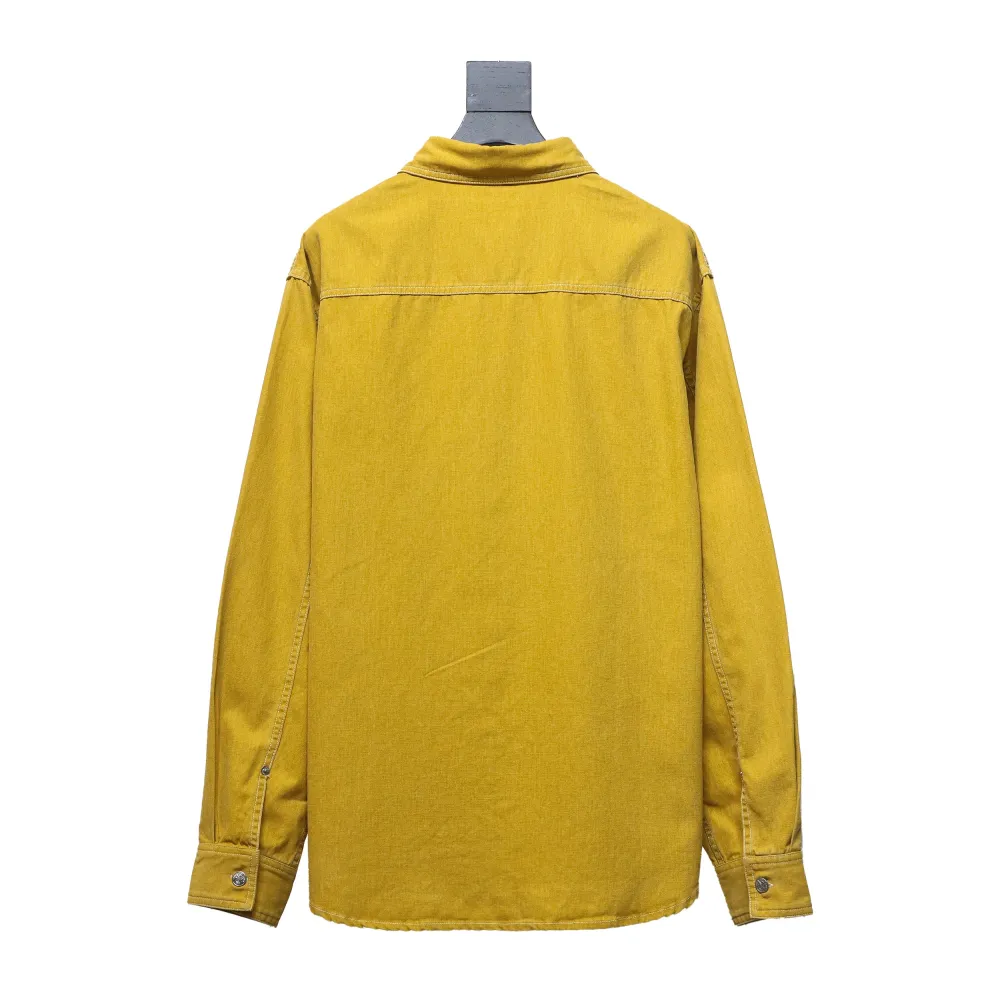 Dior & Stone lsland Dior Stone Island joint embroidered denim shirt jacket2
