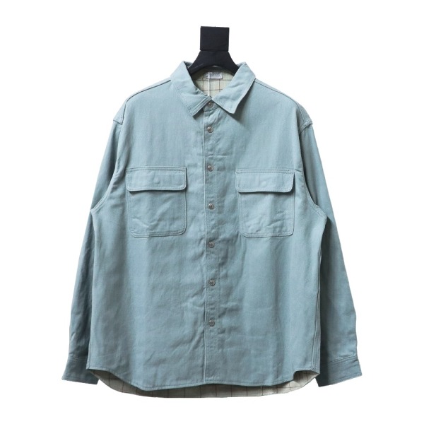 DIOR double-sided cotton denim shirt