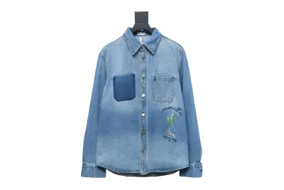 DIOR Dr men 24fall lily of the valley denim shirt 01