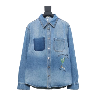 DIOR Dr men 24fall lily of the valley denim shirt 01