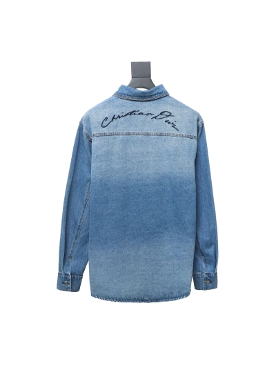 DIOR Dr men 24fall lily of the valley denim shirt 02
