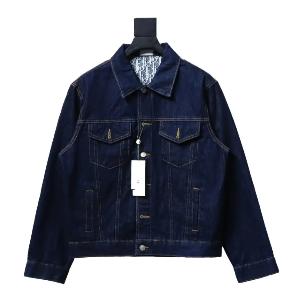  Dior monogram full print denim jacket