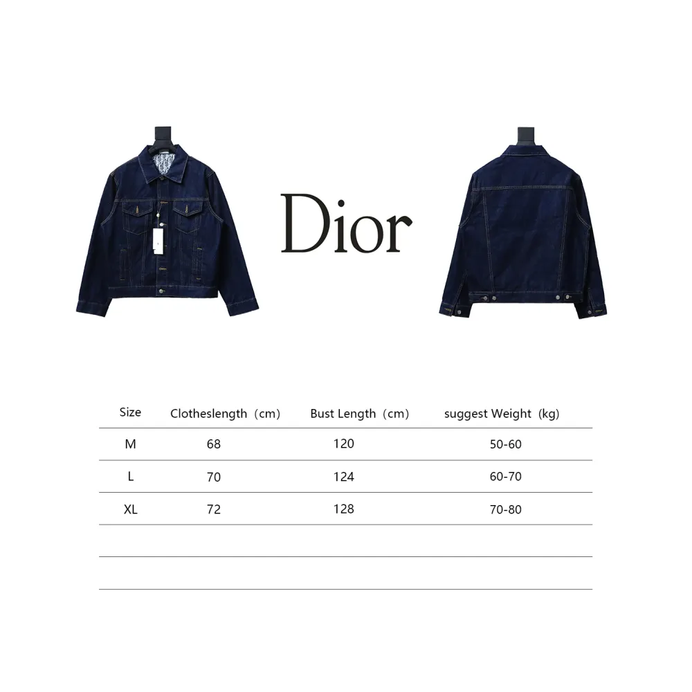  Dior monogram full print denim jacket