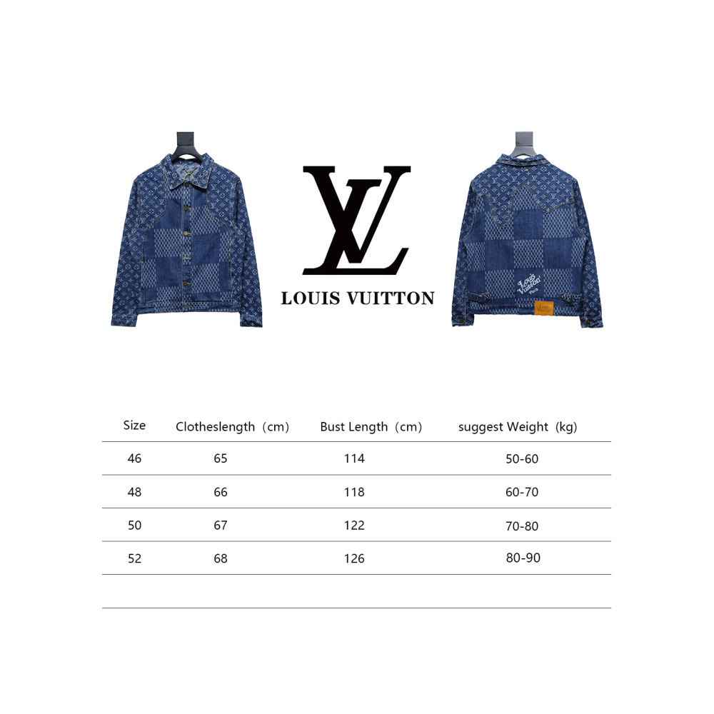 Louis Vuitton 20Fw patchwork checkerboard monogram denim long sleeve jacket