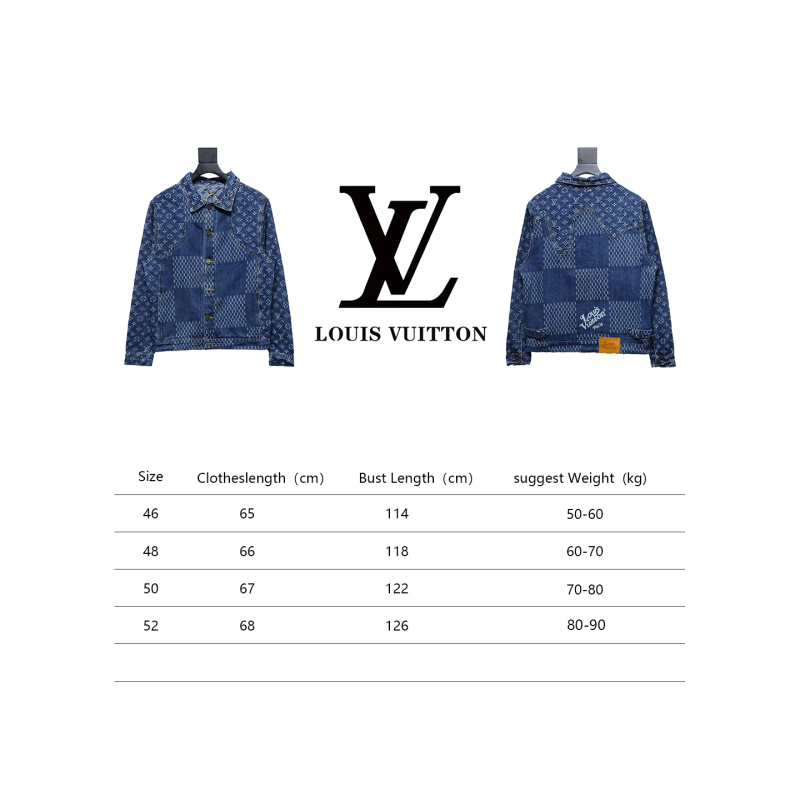 Louis Vuitton 20Fw patchwork checkerboard monogram denim long sleeve jacket