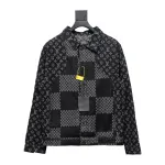 Louis Vuitton 20Fw patchwork checkerboard monogram denim long-sleeved jacket