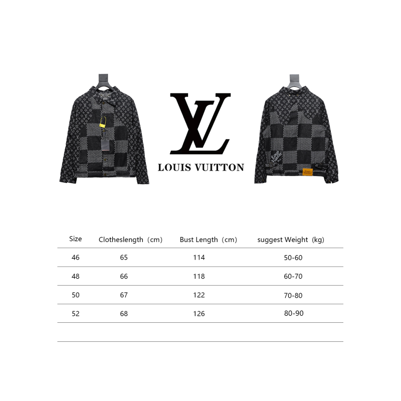 Louis Vuitton 20Fw patchwork checkerboard monogram denim long-sleeved jacket