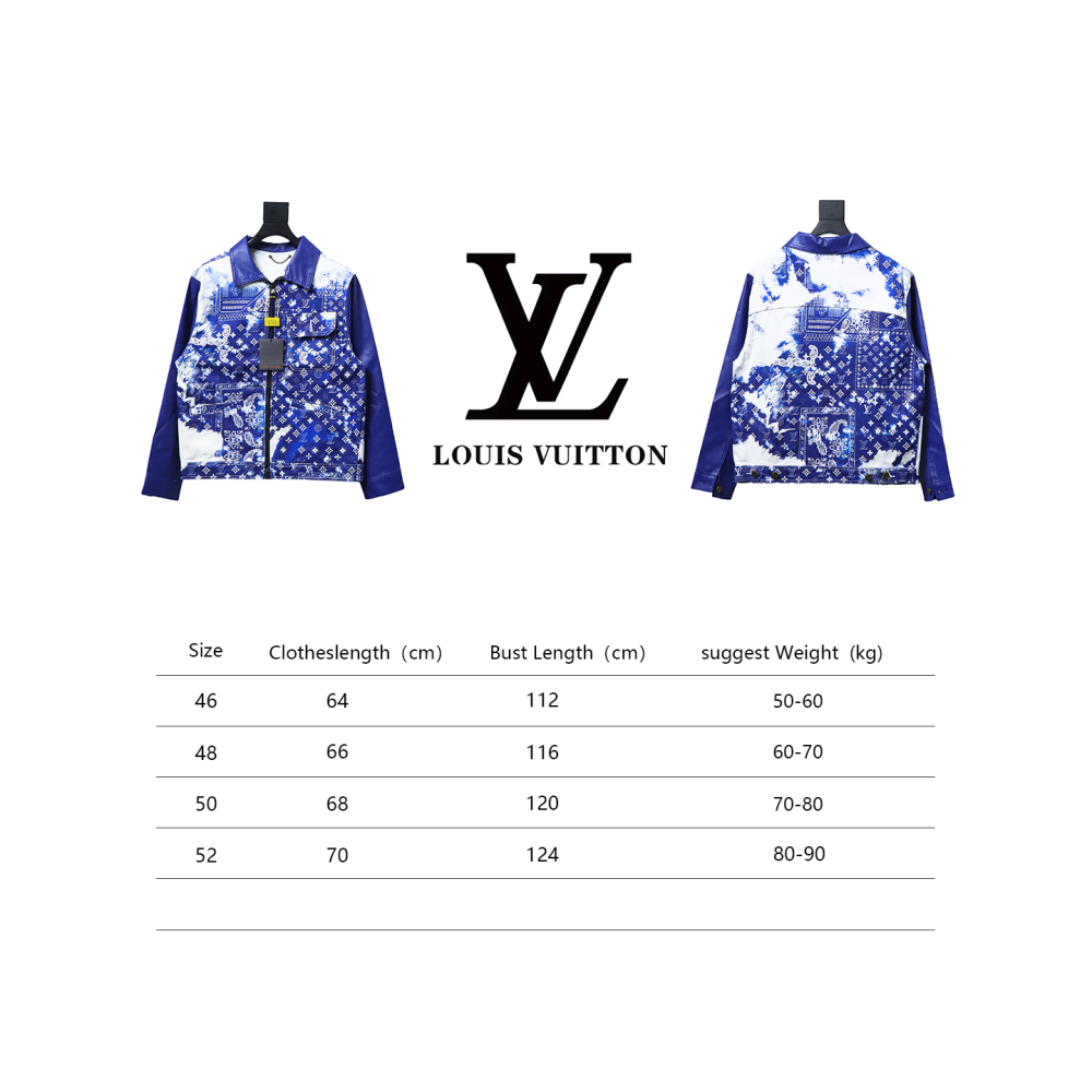 Louis Vuitton 22ss new scarf print mixed leather denim jacket