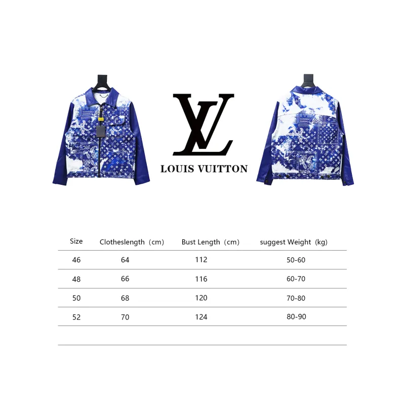  Louis Vuitton 22ss new scarf print mixed leather denim jacket