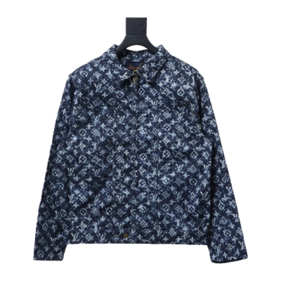 Louis Vuitton 23Fw full-print tie-dye shimmering monogram denim jacket 01